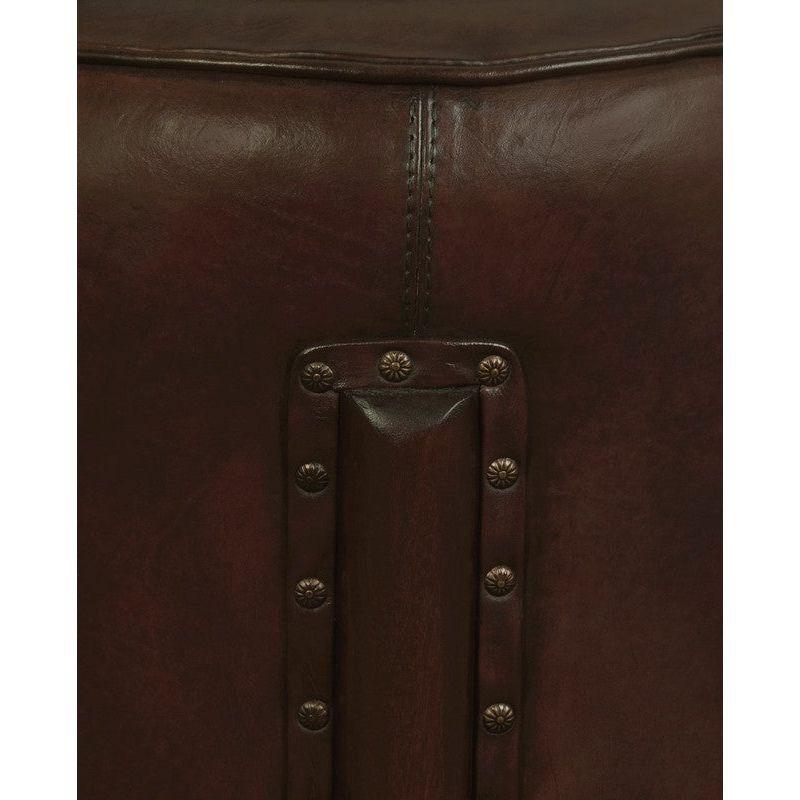 Heritage Genuine Goat Leather Ottoman/Footstool