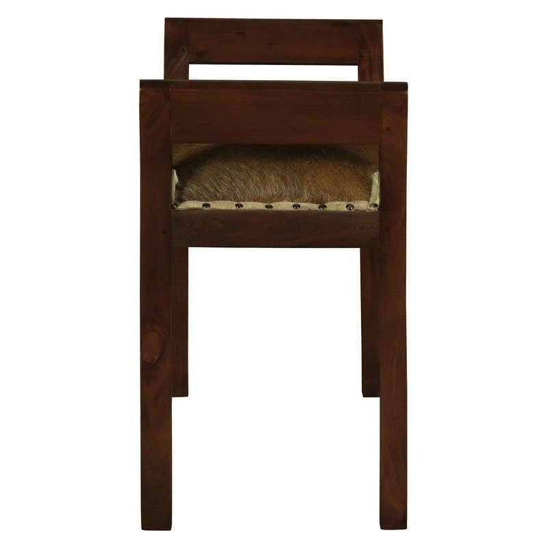 Wilson Genuine Goat Hide Single Seater Stool/Bench (Mahogany)