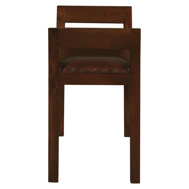 Wilson Genuine Leather Single Seater Stool/Bench (Mahogany)