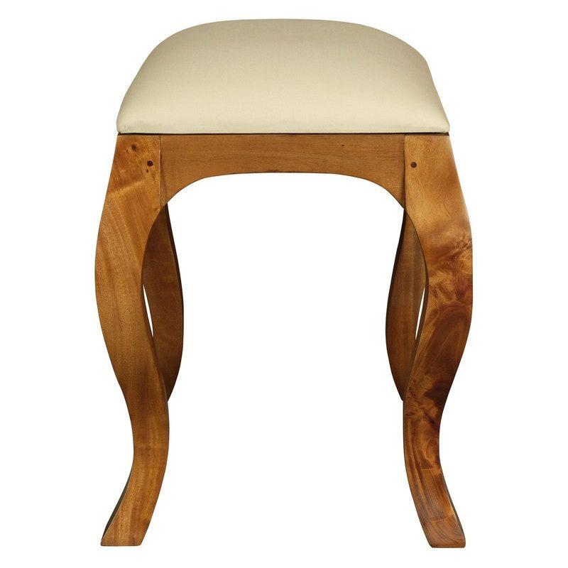 Eloise Cabriole Leg Dressing Stool (Light Pecan)