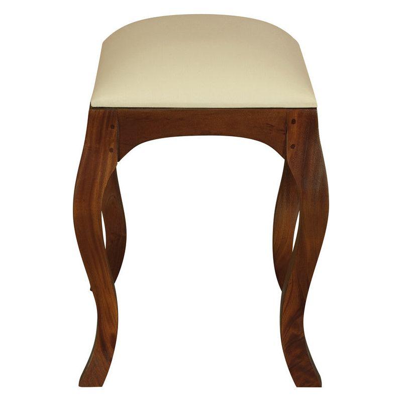Eloise Cabriole Leg Dressing Stool (Mahogany)