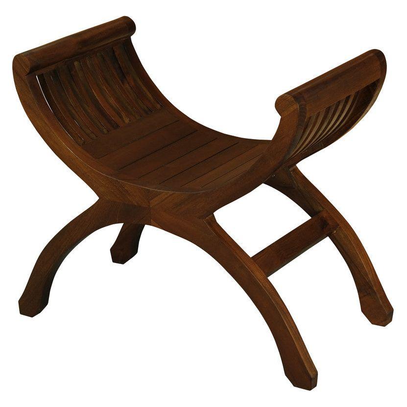 Maeve Solid Mahogany Single Seater Stool (Mahogany)