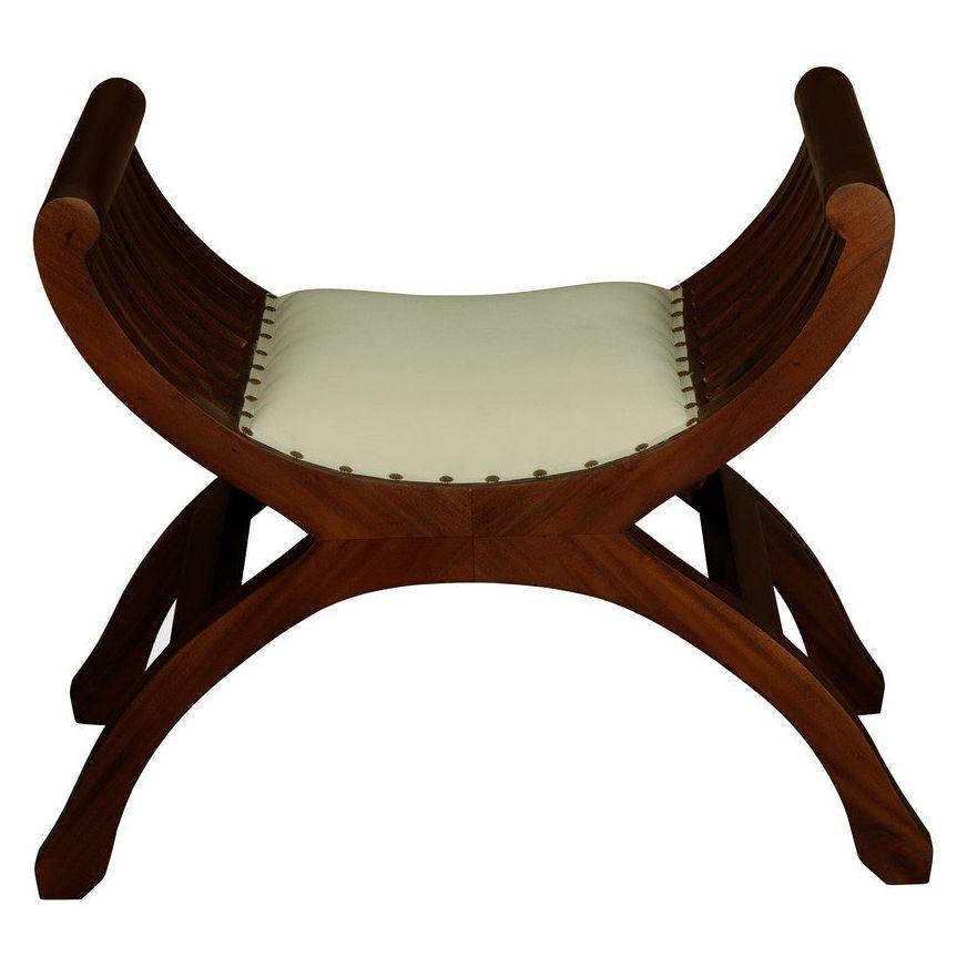 Sloan Single Seater Upholstered Stool (Mahogany)