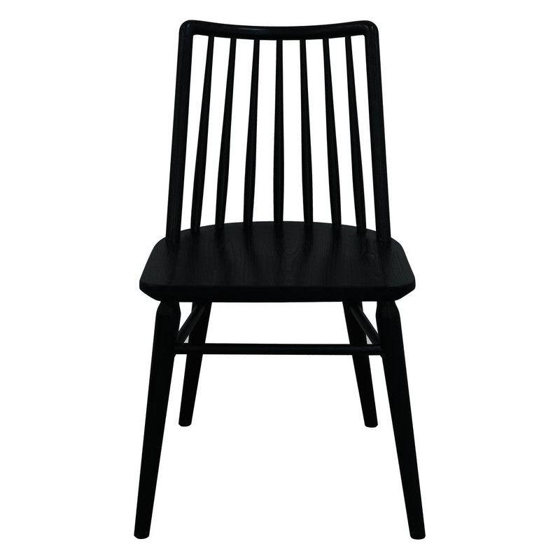 Riviera Solid Oak Dining Chair - Set of 2 (Black)