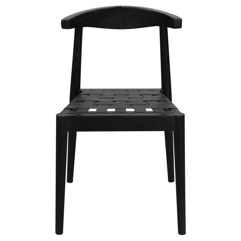 Elliot Leather Dining Chair (Black)