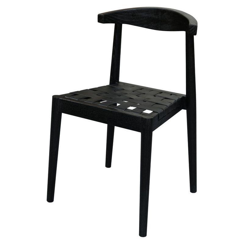 Elliot Leather Dining Chair (Black)