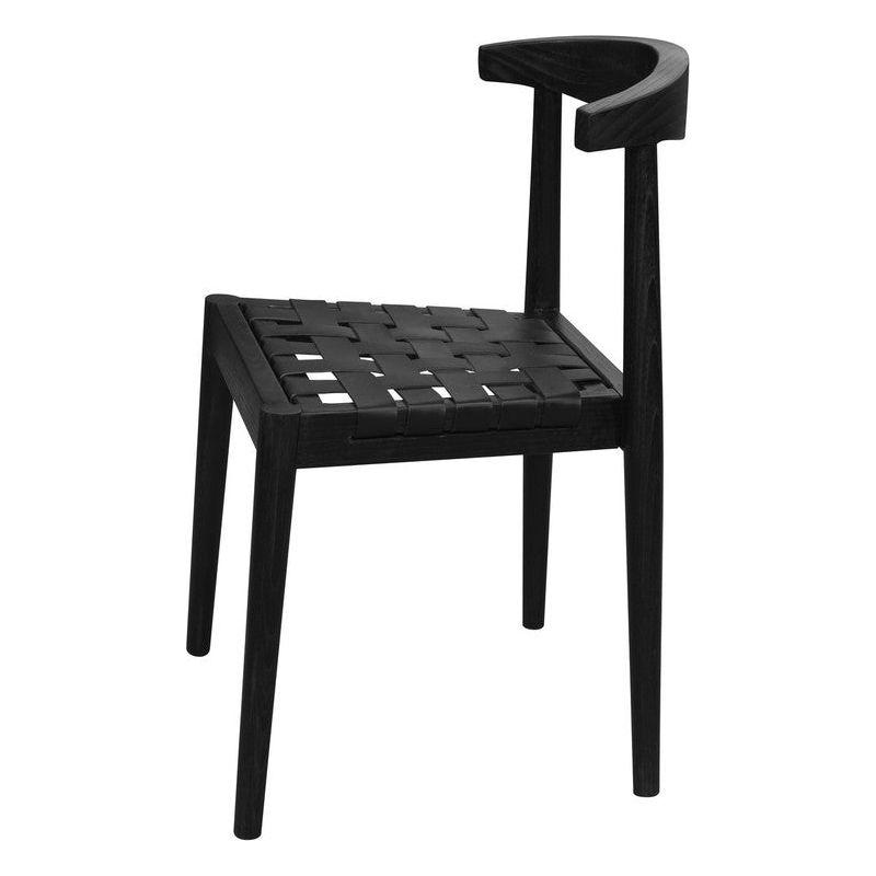 Elliot Leather Dining Chair (Black)