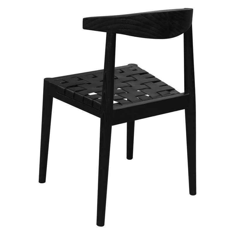 Elliot Leather Dining Chair (Black)