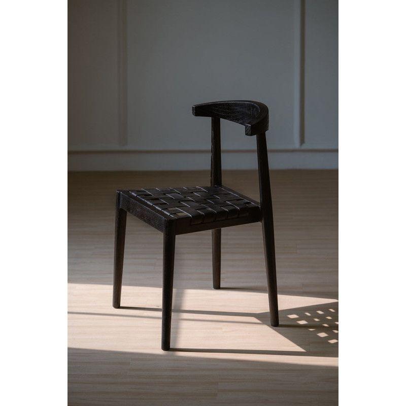 Elliot Leather Dining Chair (Black)