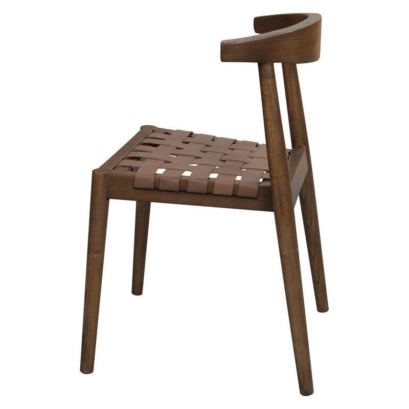Elliot Leather Dining Chair (Walnut)