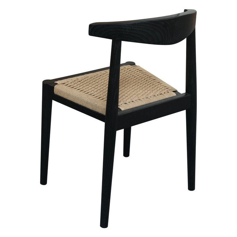 Arden Solid Oak Dining Chair with Loom (Black)