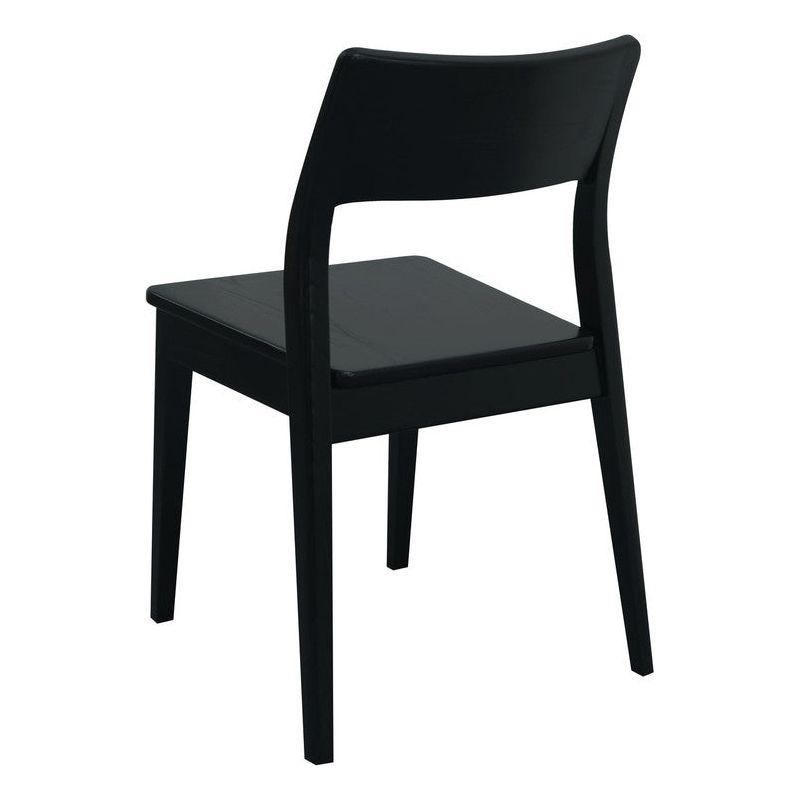 Providence Solid Oak Dining Chair - Set of 2 (Black)