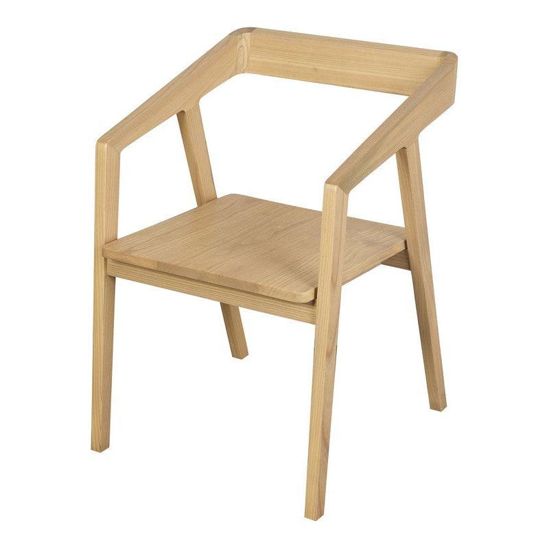 Kyoto Solid Oak Arm Chair - Set of 2 (Natural)