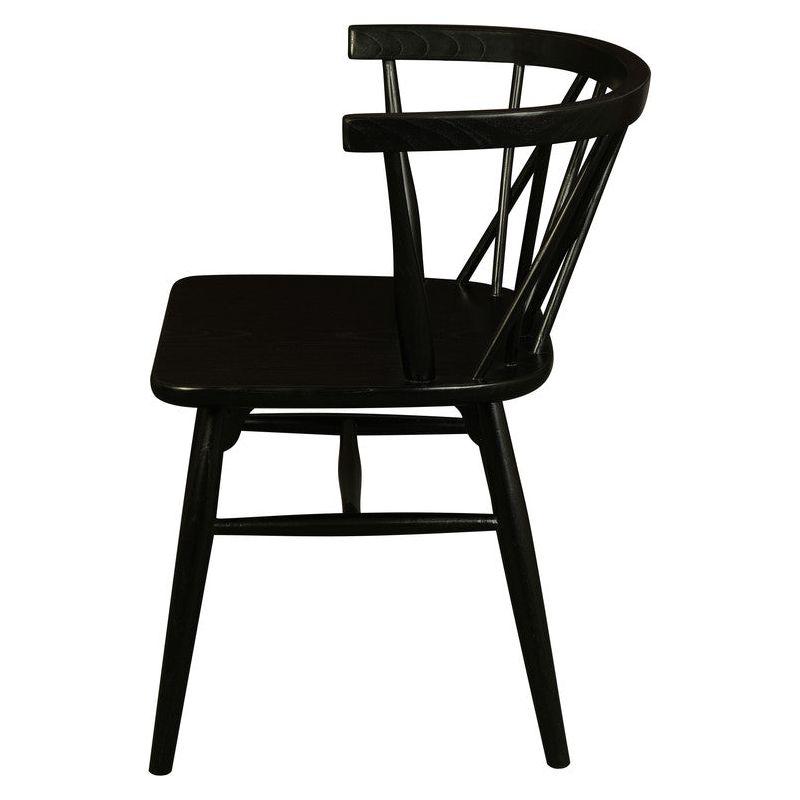 Sierra Cross Back Oak Chair - Set of 2 (Black)