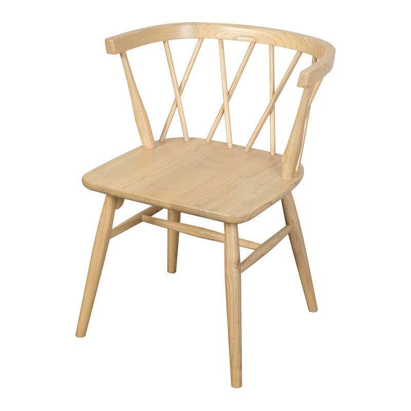 Sierra Cross Back Oak Chair - Set of 2 (Natural)