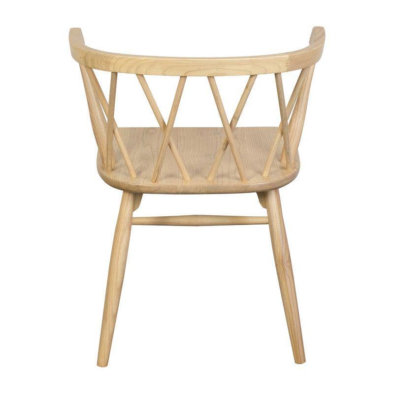 Sierra Cross Back Oak Chair - Set of 2 (Natural)