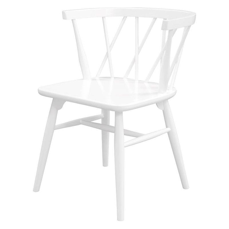 Sierra Cross Back Oak Chair - Set of 2 (White)