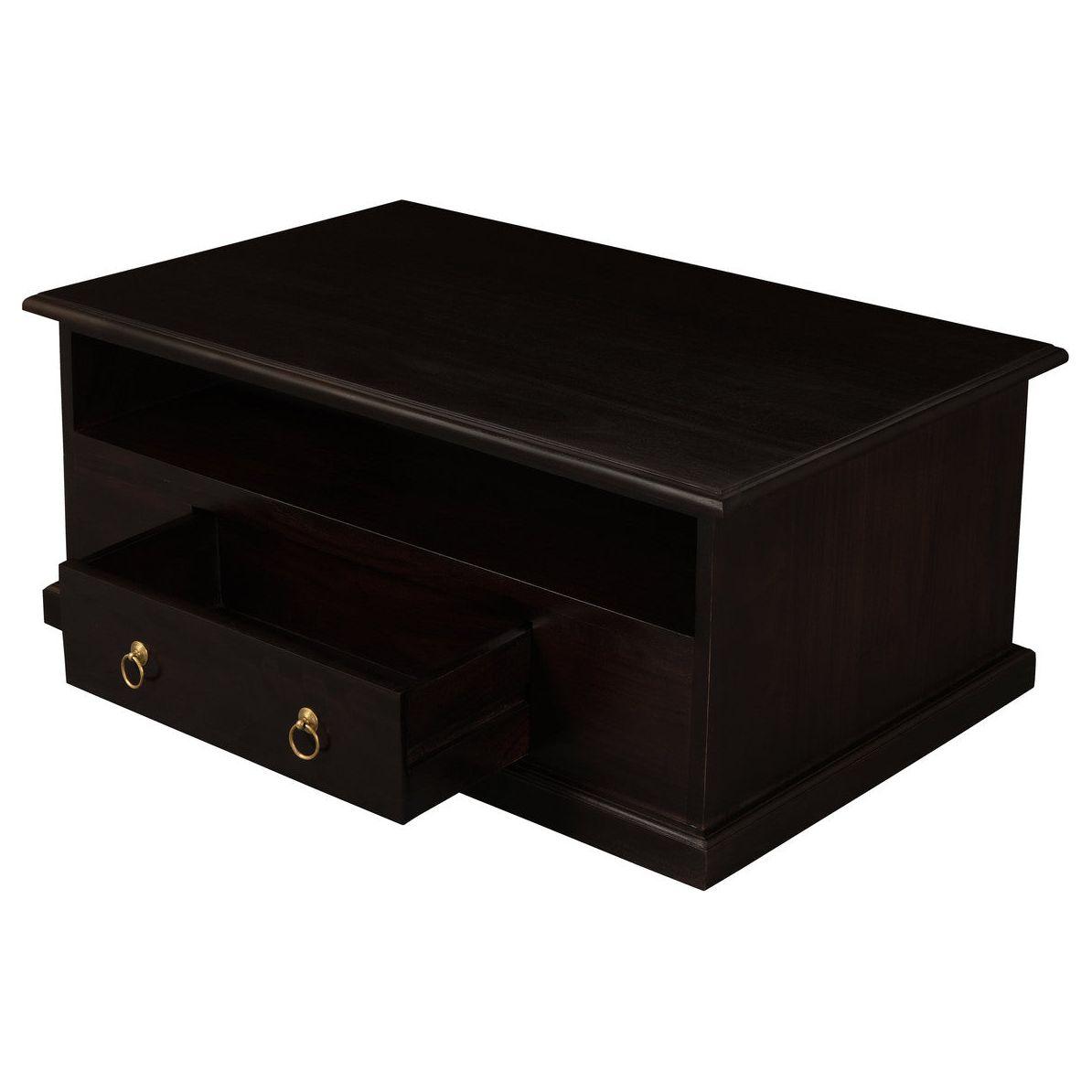 Tasmania 2 Drawer Coffee Table - Chocolate