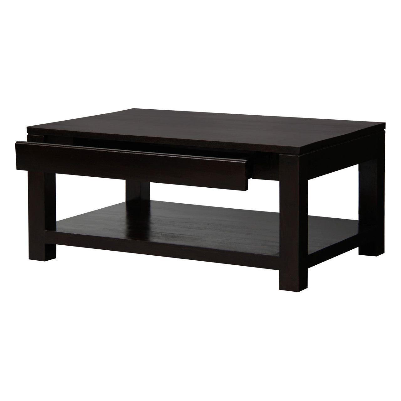 Amsterdam 2 Drawer Coffee Table - Chocolate