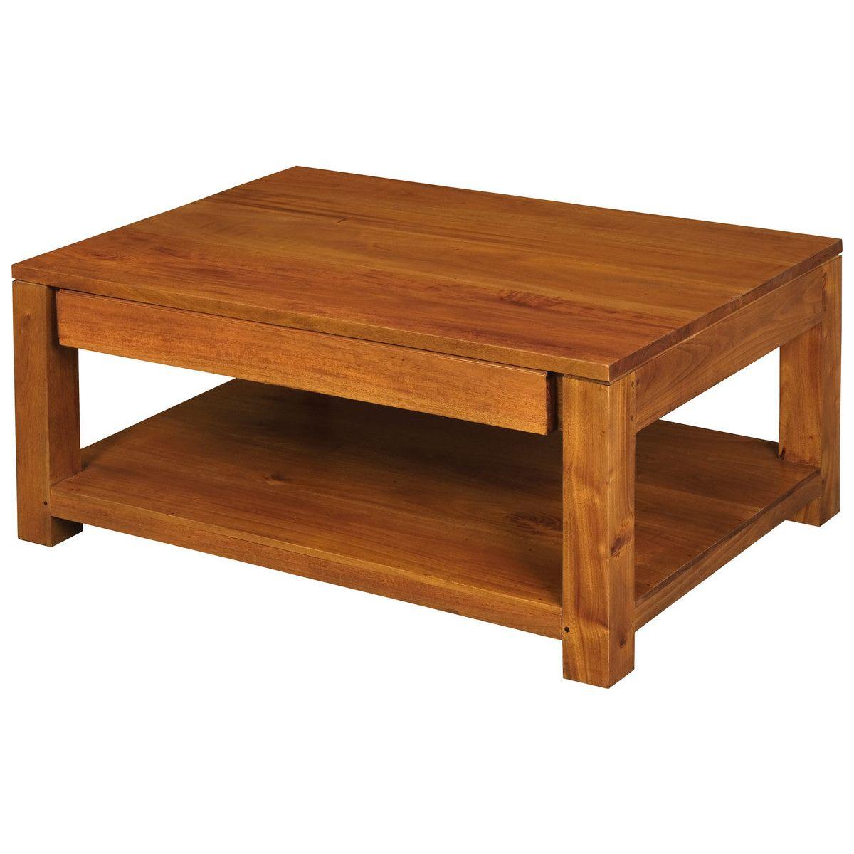 Amsterdam 2 Drawer Coffee Table - Light Pecan