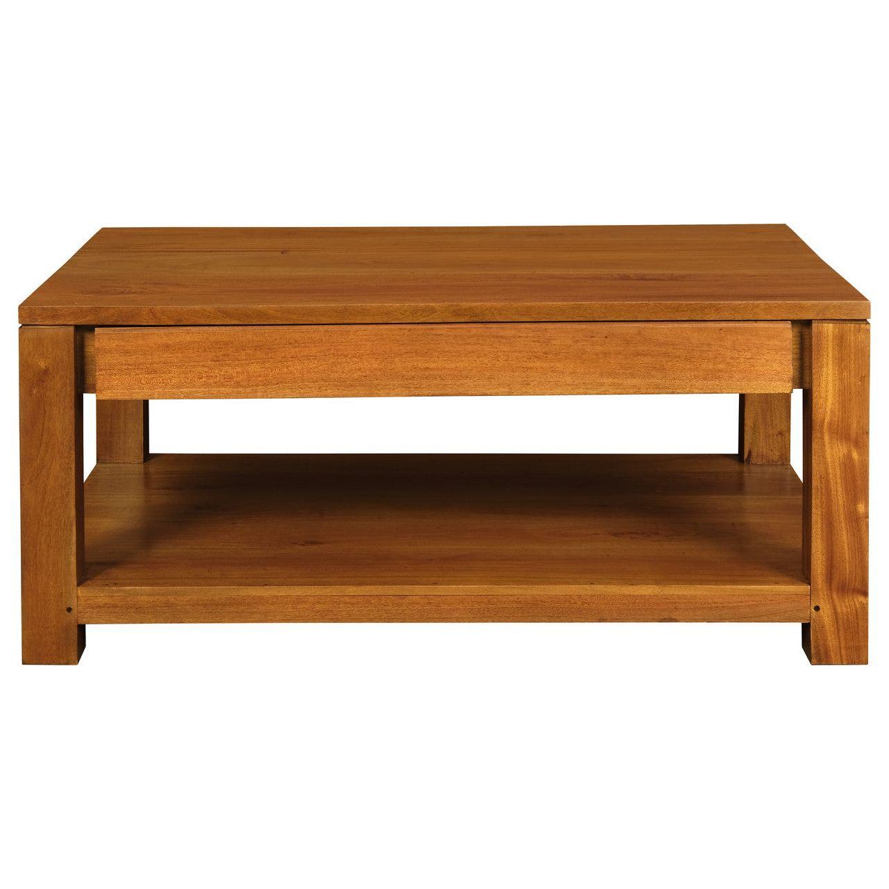 Amsterdam 2 Drawer Coffee Table - Light Pecan