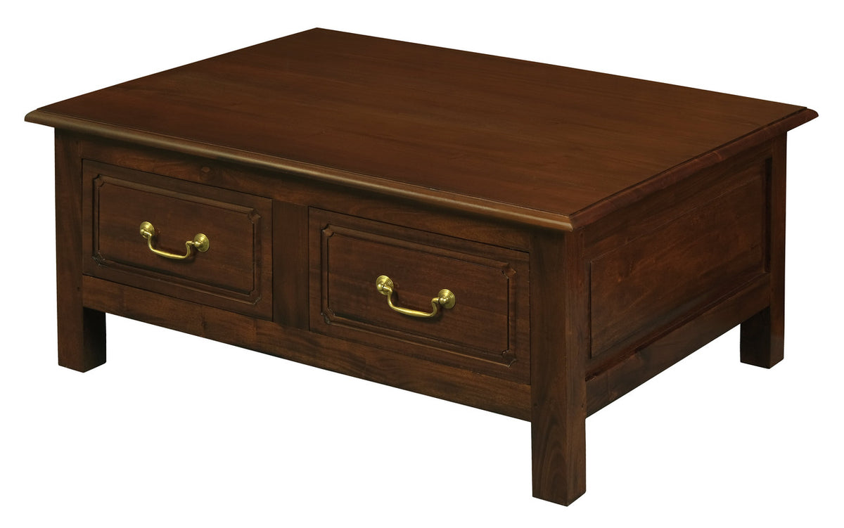 Tasmania 4 Drawer Straight Leg Coffee Table (Mahogany)