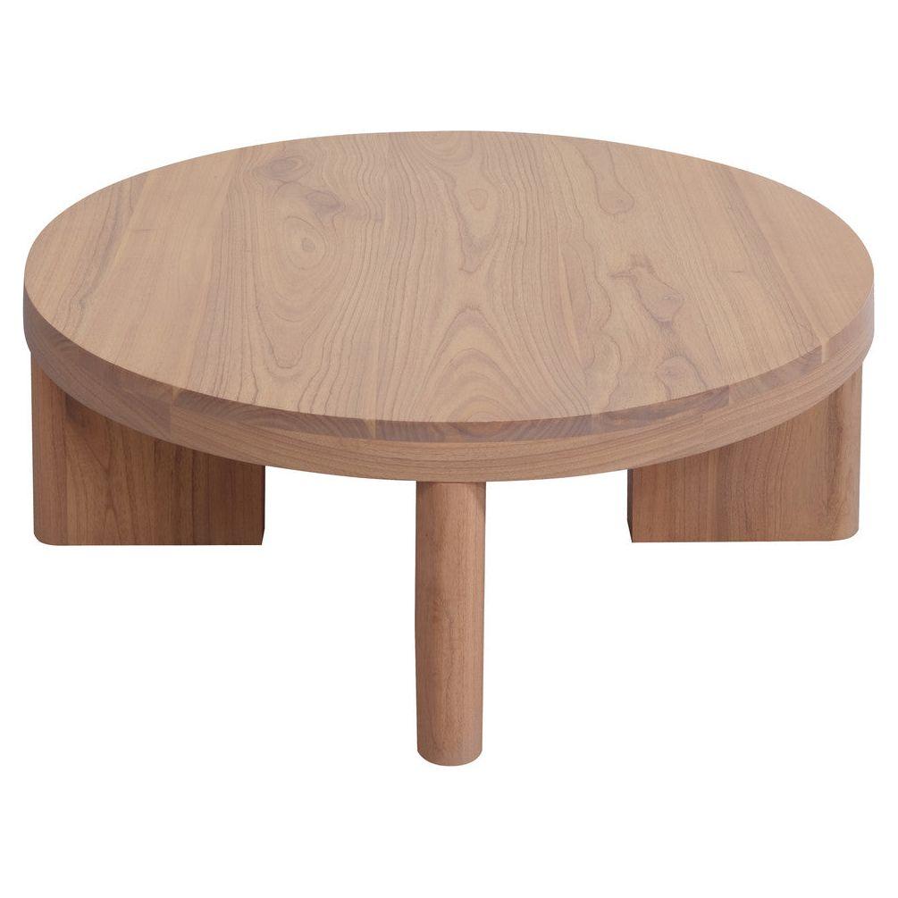 Apollo Round Solid Mindi Timber Coffe Table (Natural)