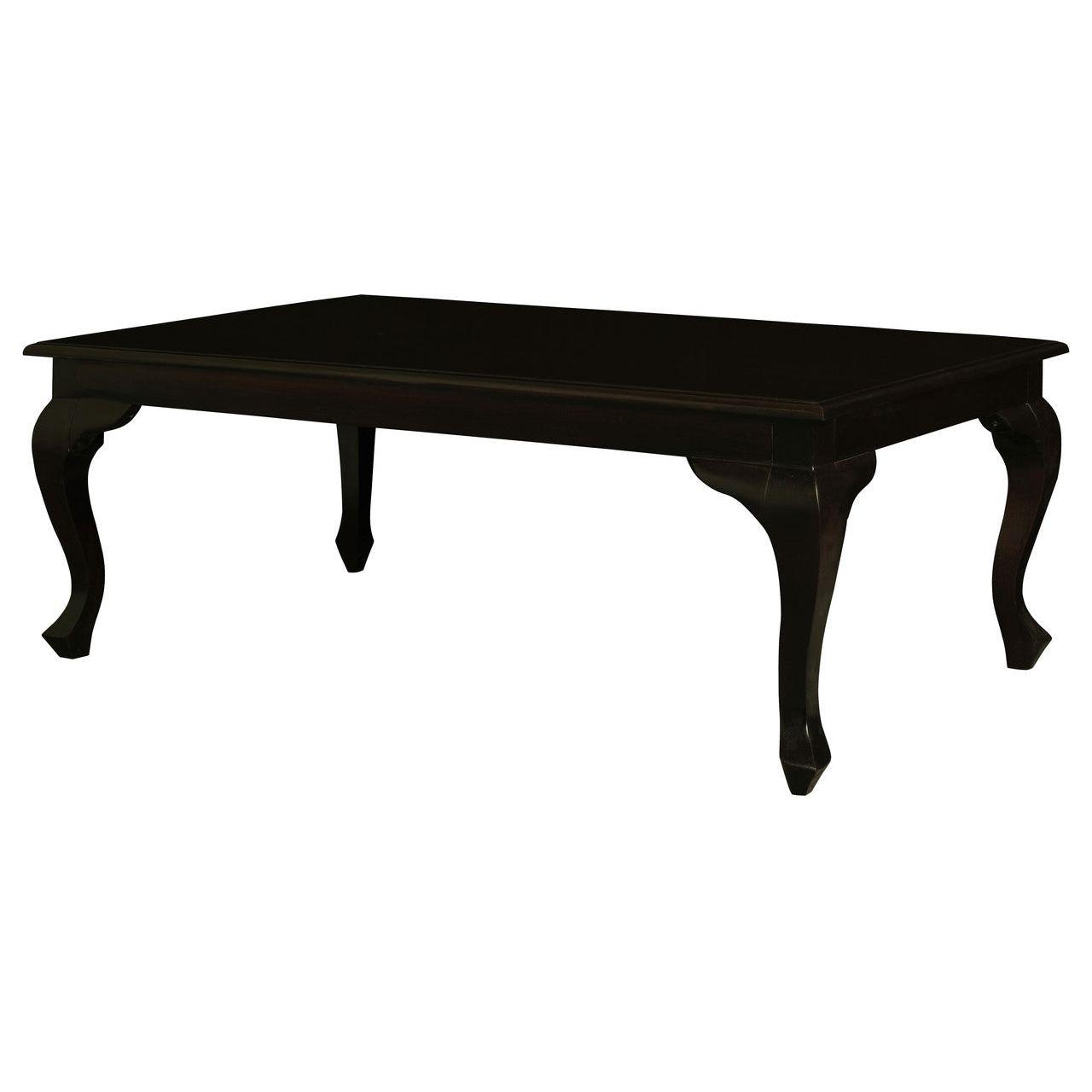 Queen Anne Coffee Table 120 x 70 cm - Chocolate