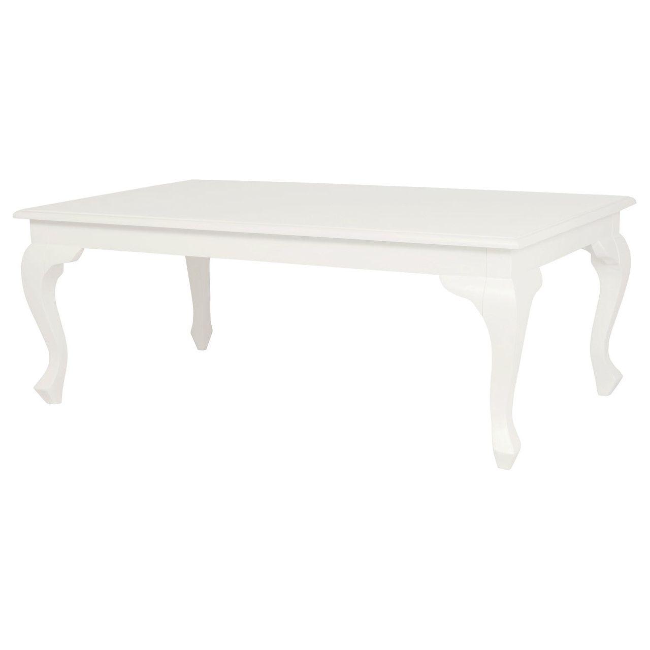 Queen Anne Coffee Table 120 x 70 cm - White