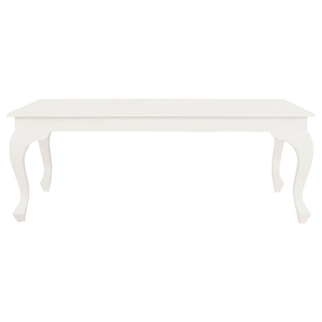Queen Anne Coffee Table 120 x 70 cm - White