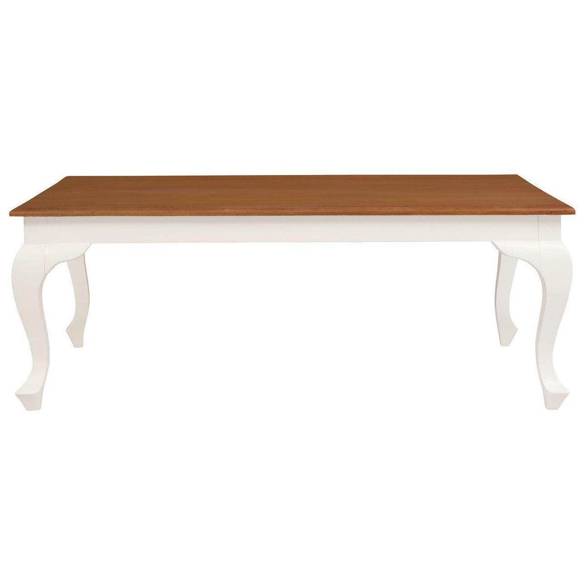 Queen Anne Coffee Table 120 x 70 cm - White Caramel