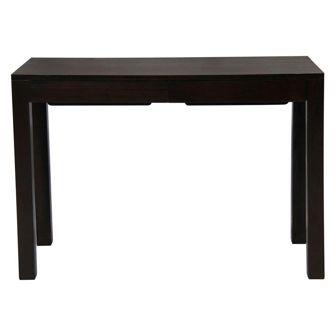 Amsterdam Solid Mahogany Timber 2 Drawer Desk (Chocolate)