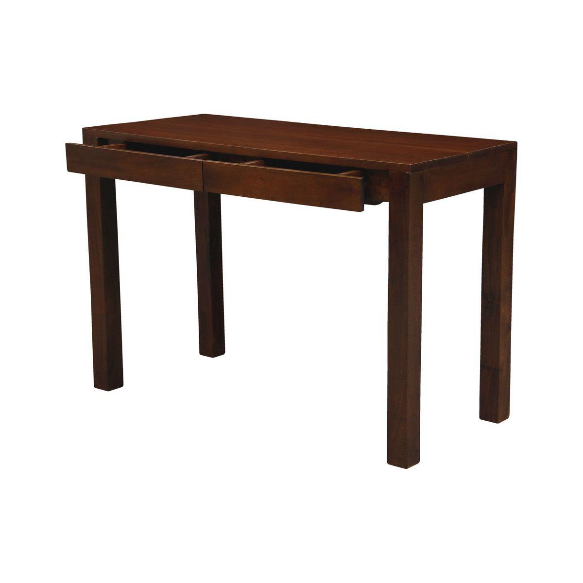Amsterdam Solid Mahogany Timber 2 Drawer Desk (Mahogany)