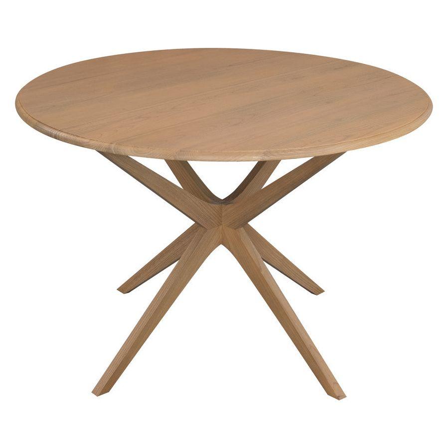 Dion Solid Oak Round Dining Table (Natural)