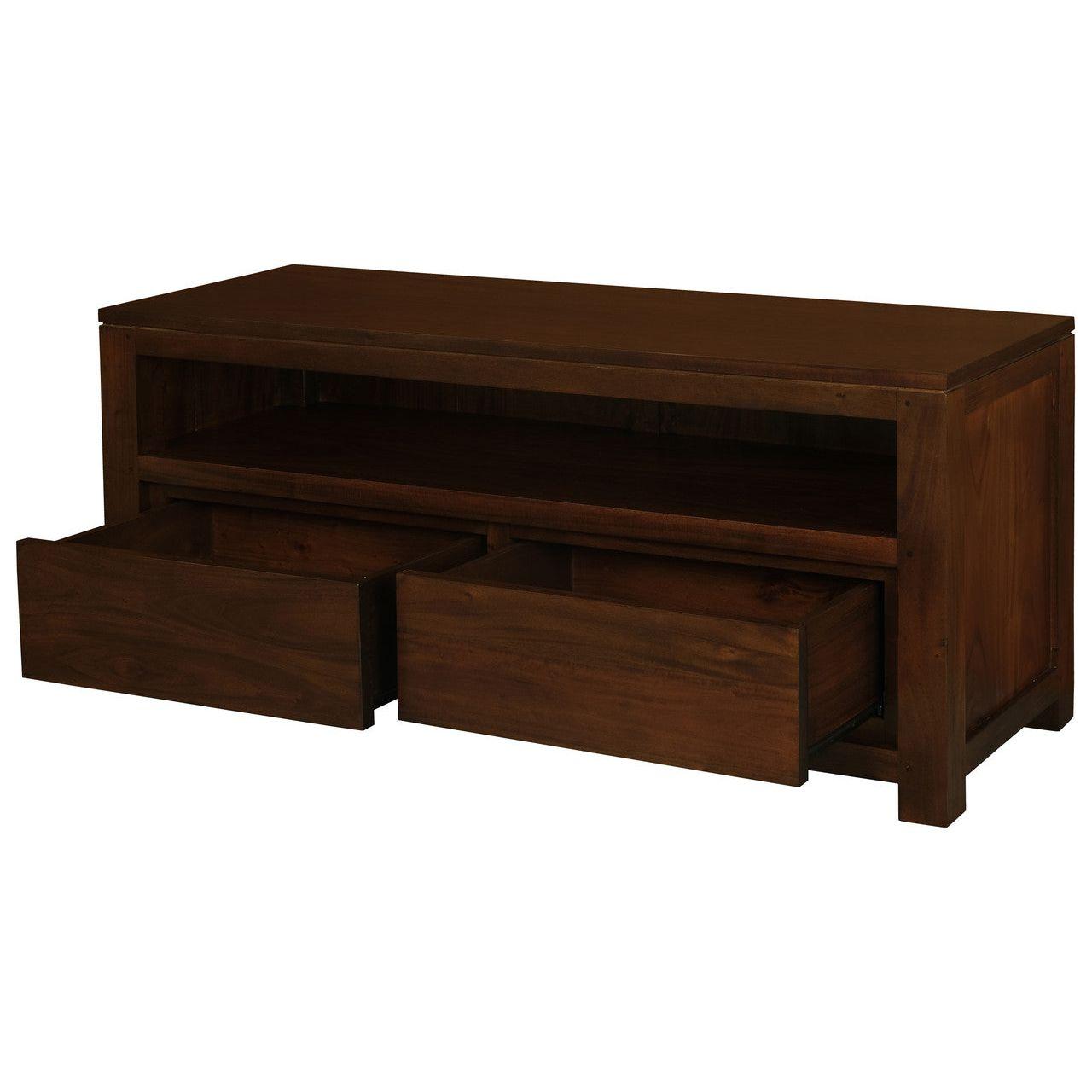 Amsterdam 2 Drawer Entertainment Unit (Mahogany)