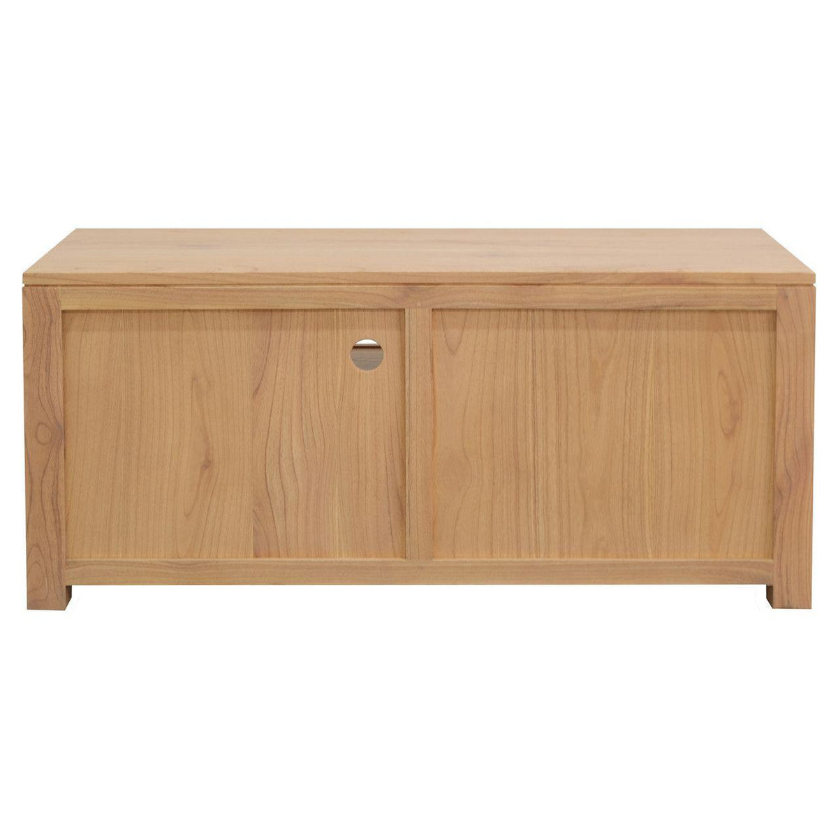Amsterdam 2 Drawer Solid White Cedar Wood Entertainment Unit (Natural)