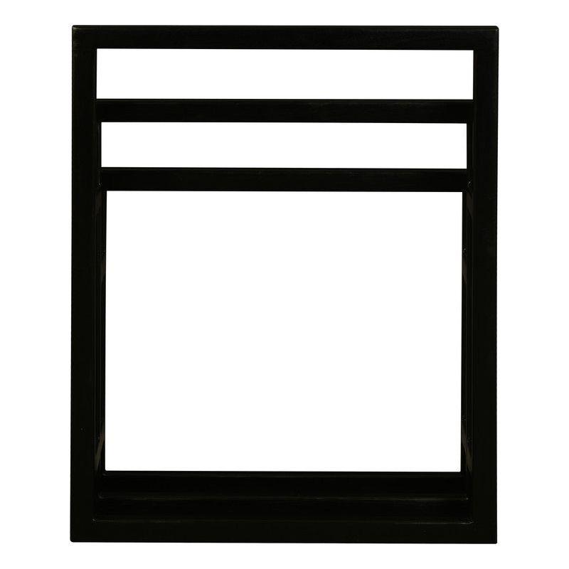 Nobu Solid Mahogany Timber Towel Stand (Black)