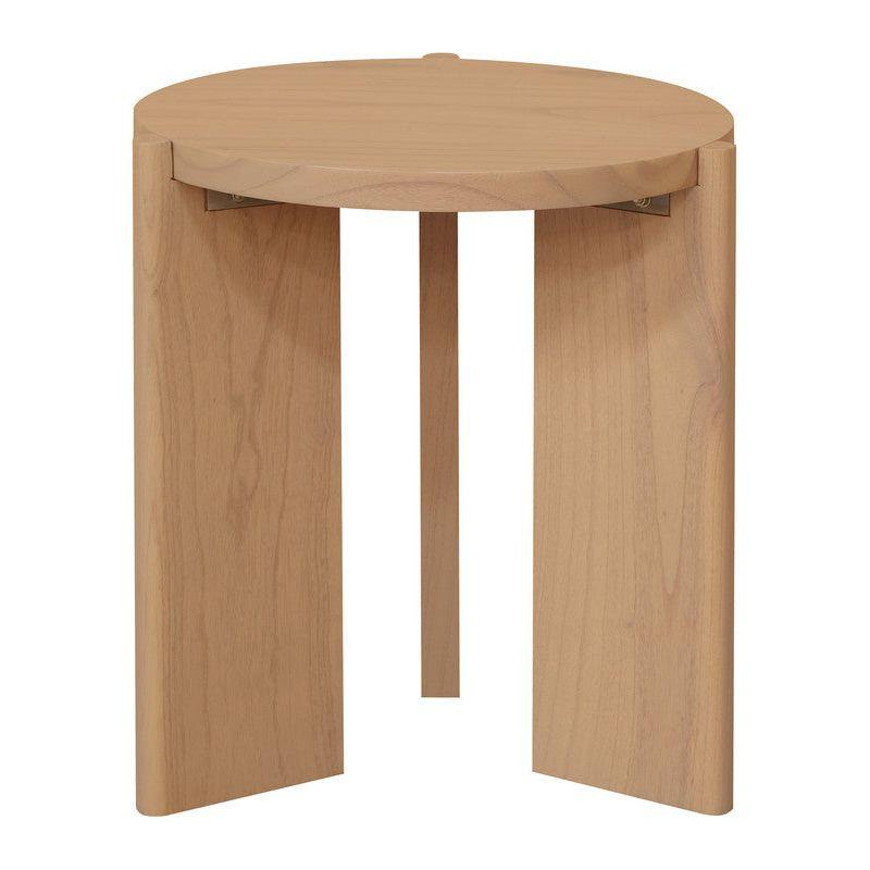 Apollo Round Solid Timber Side Table (Natural)