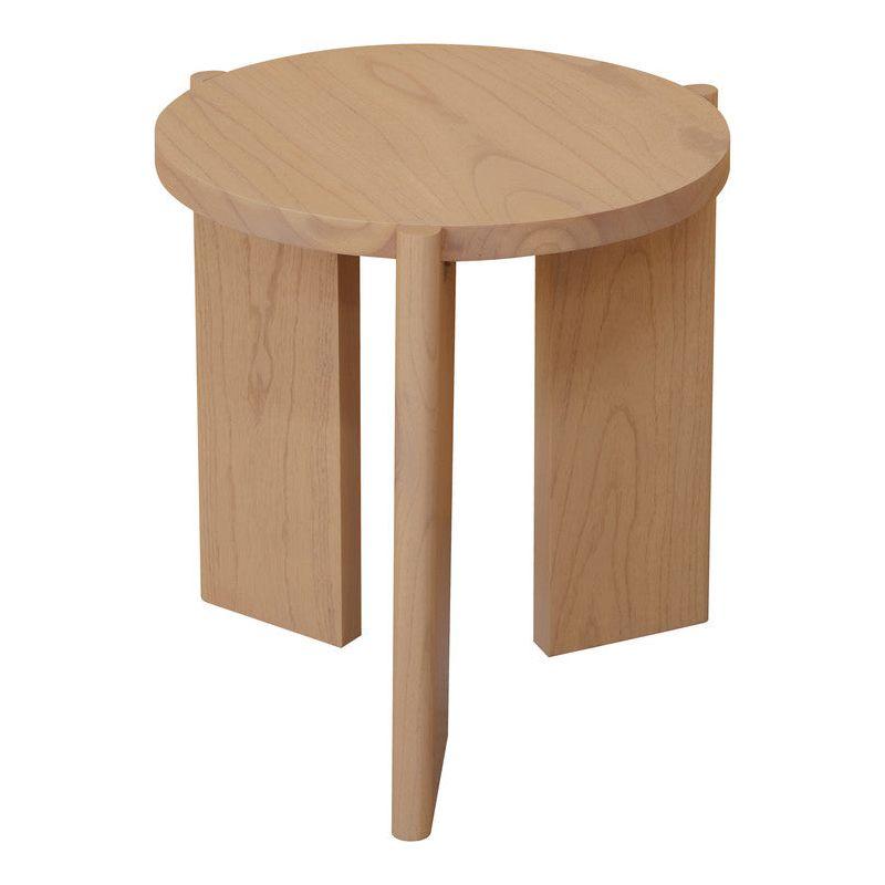 Apollo Round Solid Timber Side Table (Natural)
