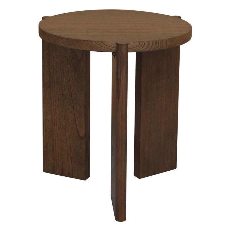 Apollo Round Solid Timber Side Table (Walnut)