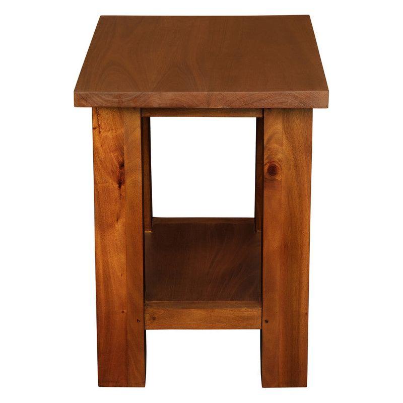 Tokyo Solid Mahogany Timber Lamp Table (Light Pecan)