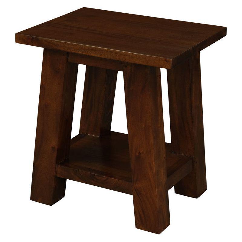 Tokyo Solid Mahogany Timber Lamp Table (Mahogany)