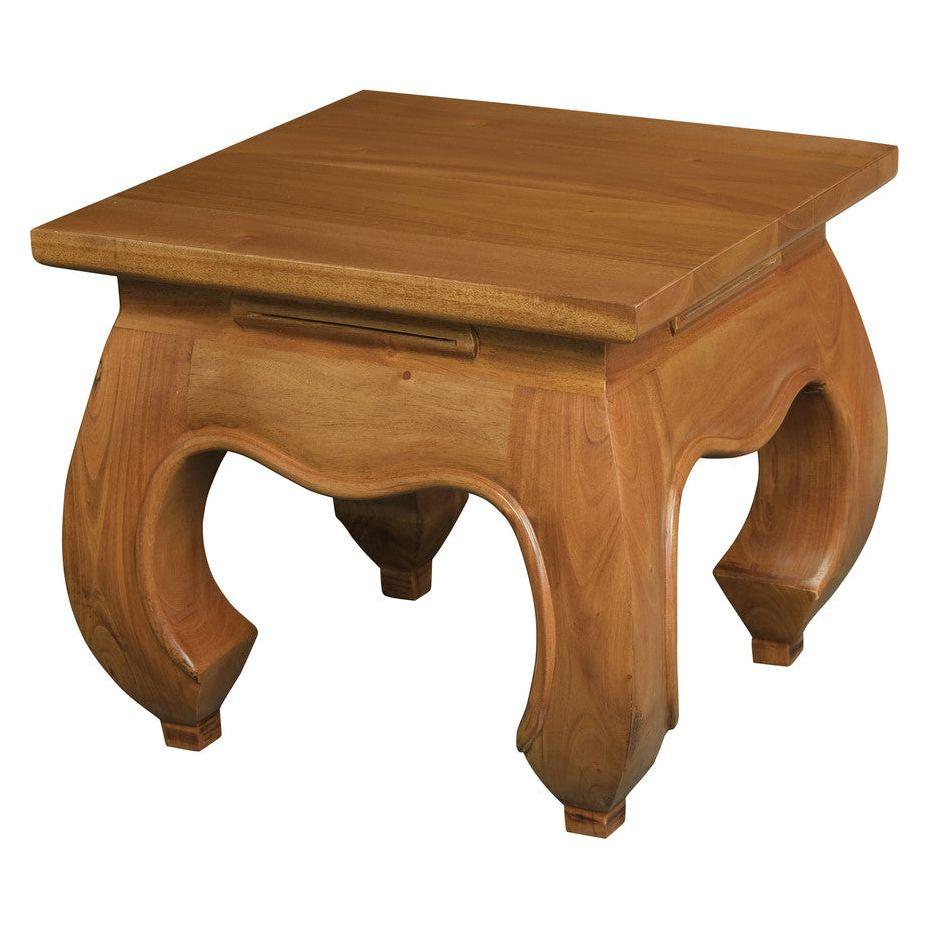 Dynasty Solid Mahogany Timber Lamp Table (Light Pecan)