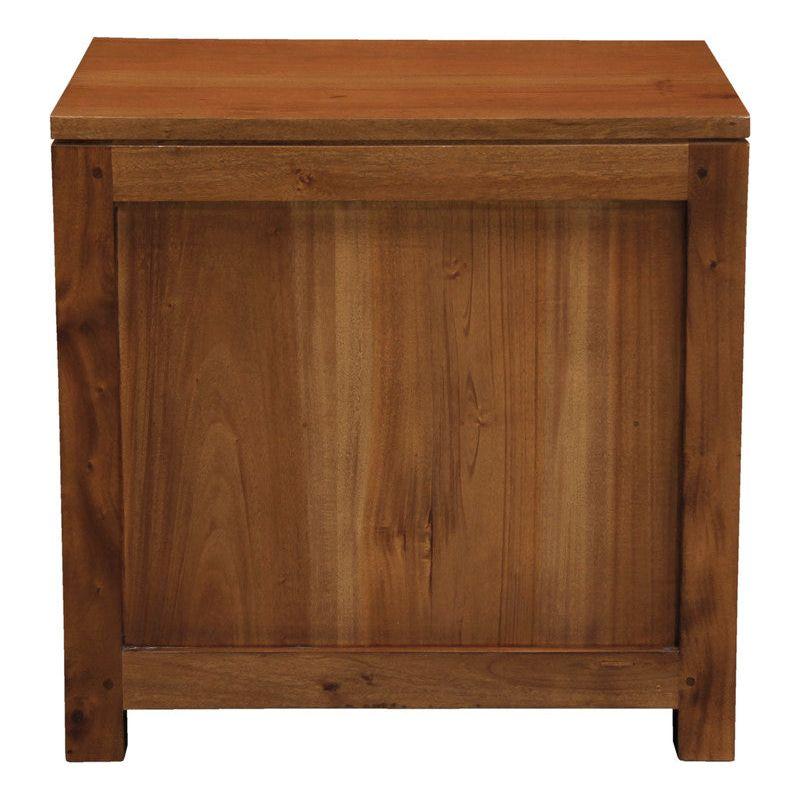 Paris 1 Drawer Solid Mahogany Timber Lamp Table (Light Pecan)