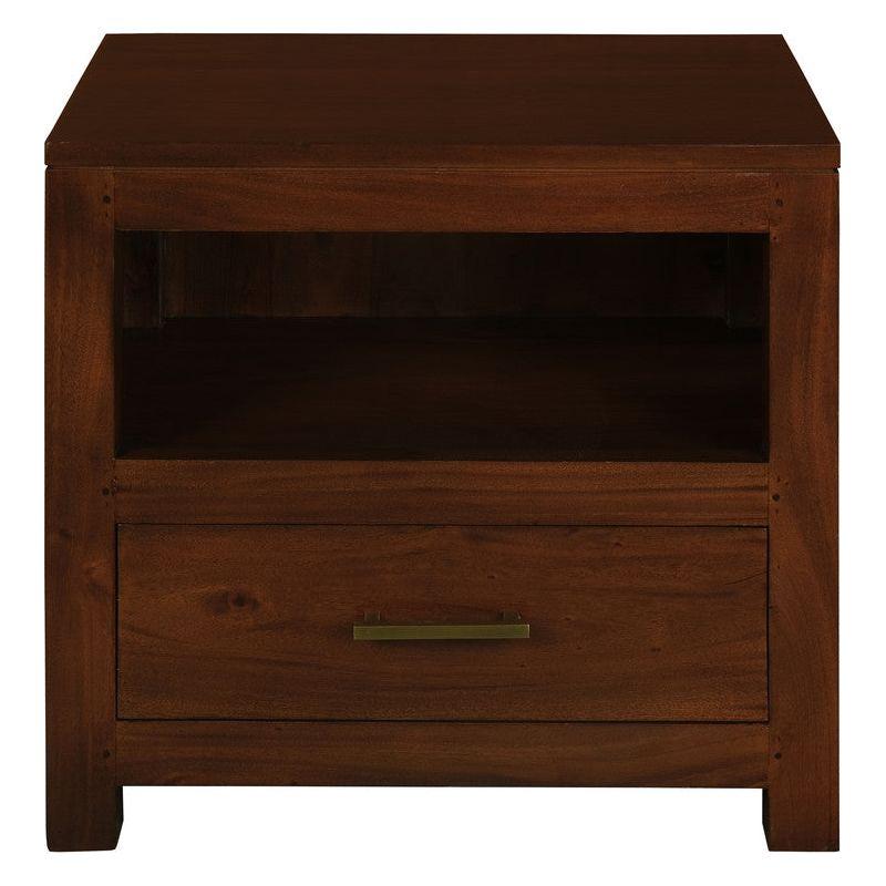 Paris 1 Drawer Solid Mahogany Timber Lamp Table (Mahogany)