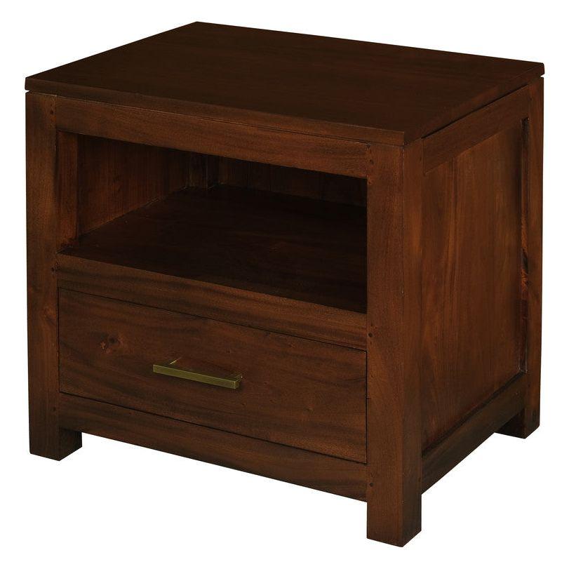 Paris 1 Drawer Solid Mahogany Timber Lamp Table (Mahogany)