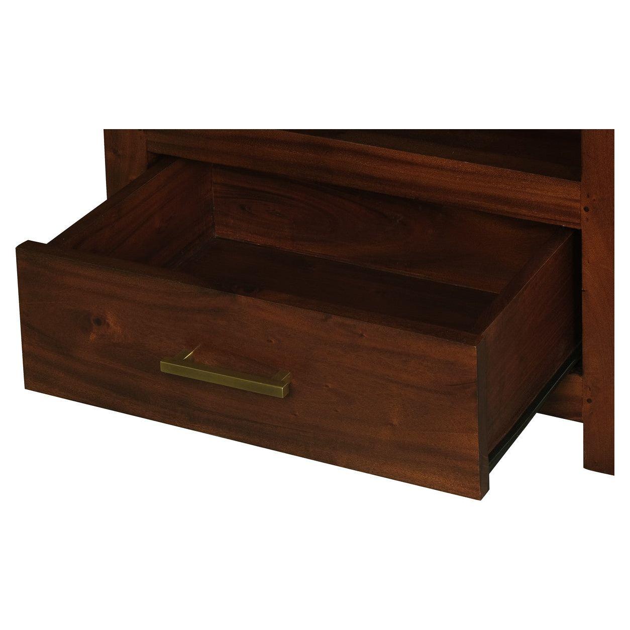 Paris 1 Drawer Solid Mahogany Timber Lamp Table (Mahogany)