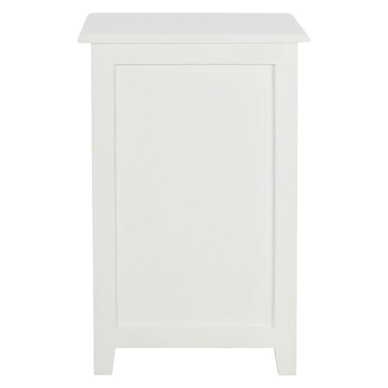 Tasmania 1 Drawer Solid Mahogany Timber Lamp Table (White)