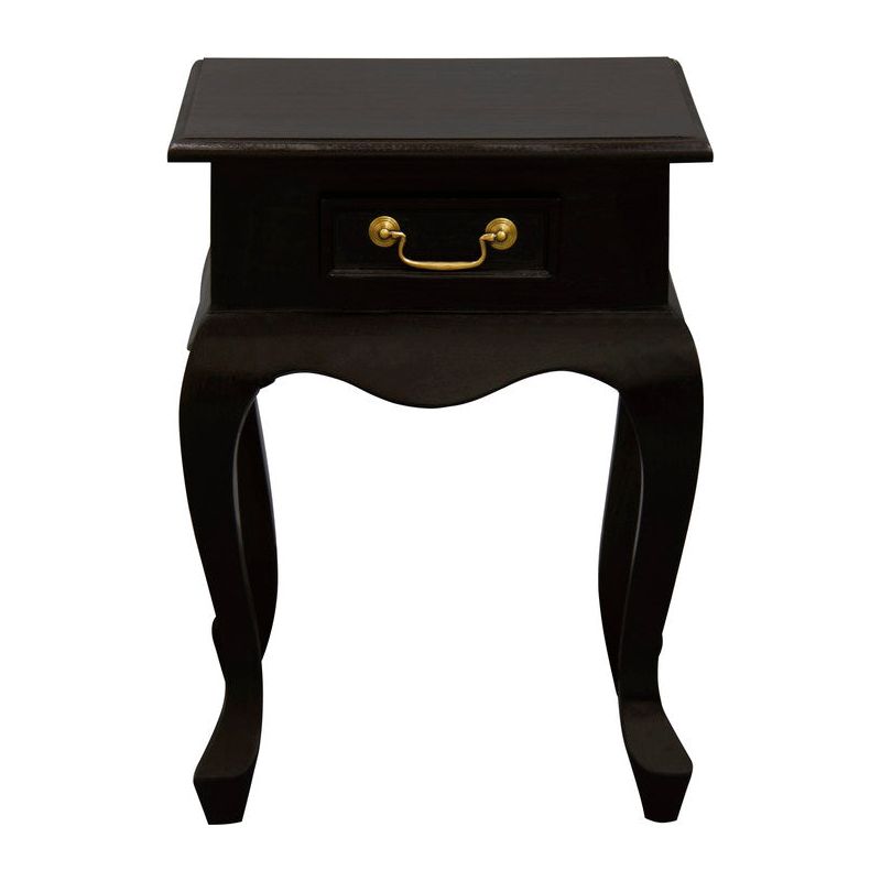 Queen Anne 1 Drawer Lamp Table (Chocolate)