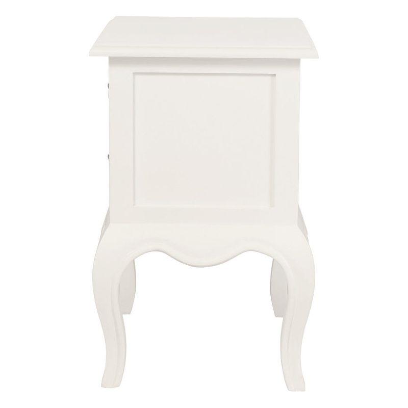 French Provincial 2 Drawer Side Table (White)